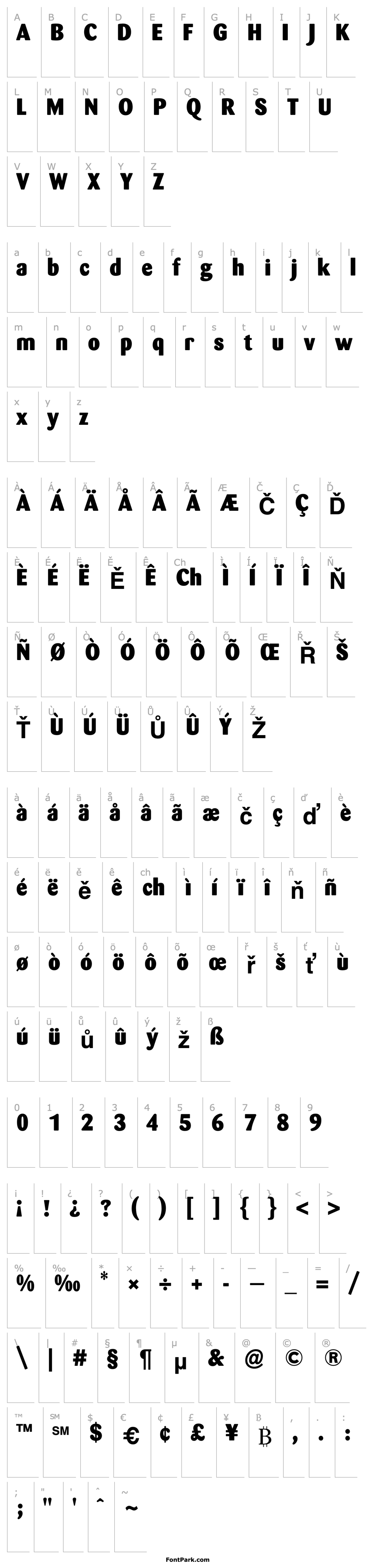 Overview Barmeno-ExtraBold