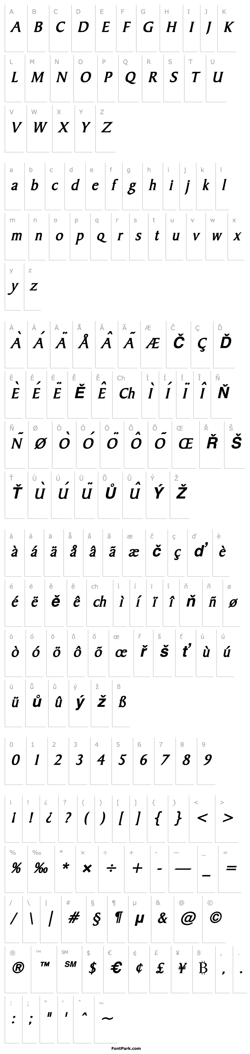 Overview Barrett Bold Italic