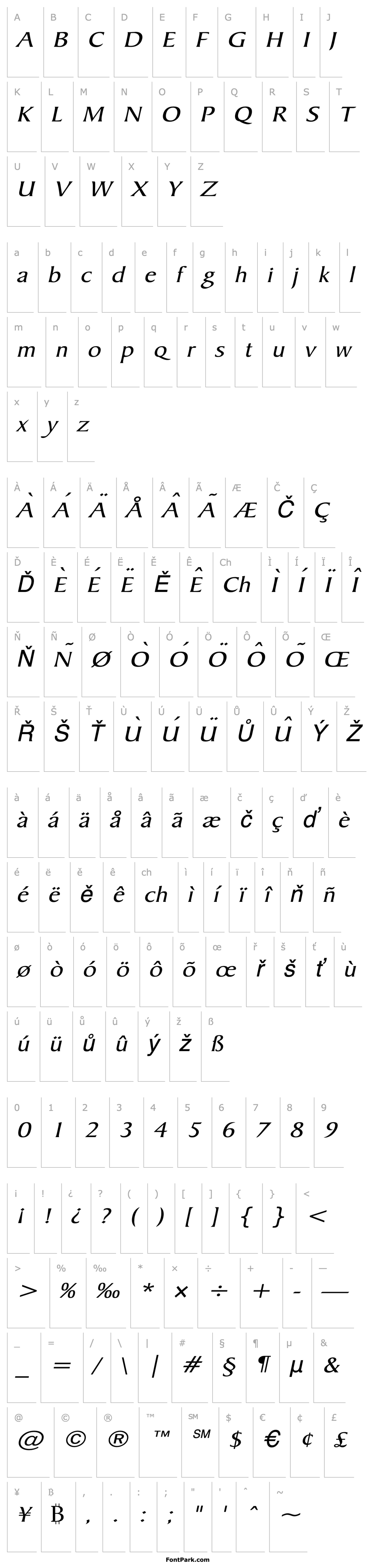 Overview Barrett Wide Italic