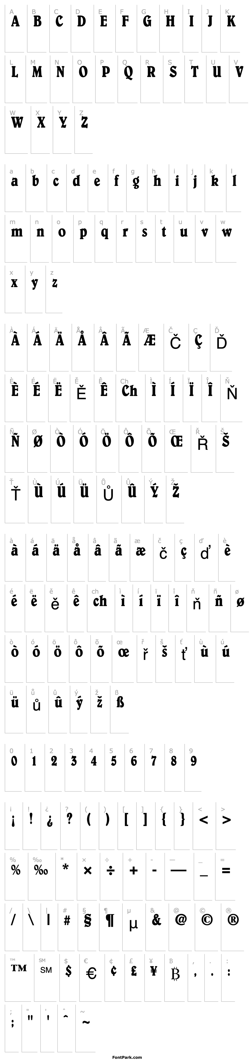 Přehled Barrister Condensed SSi Condensed