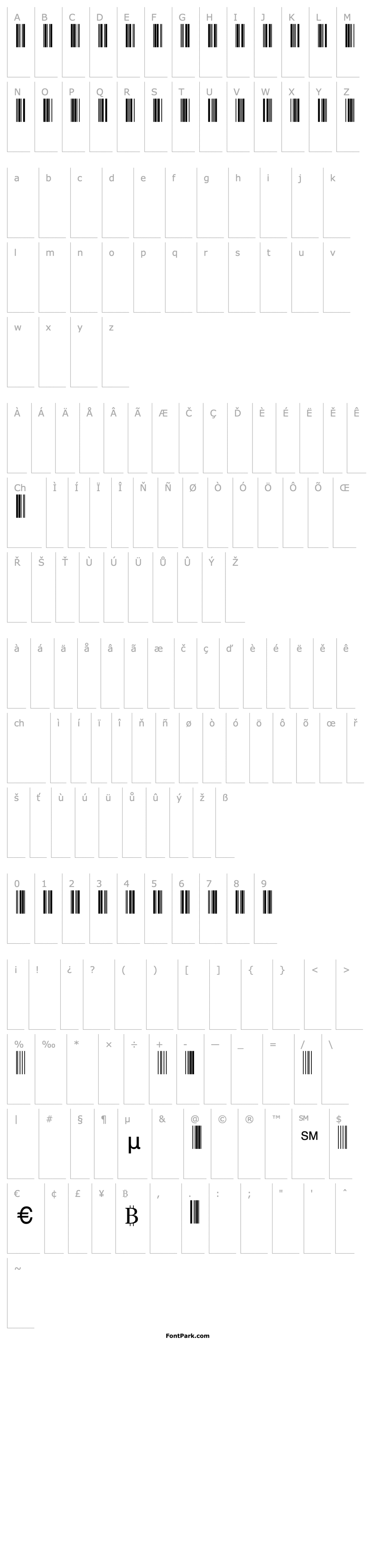 Přehled Bars Codes