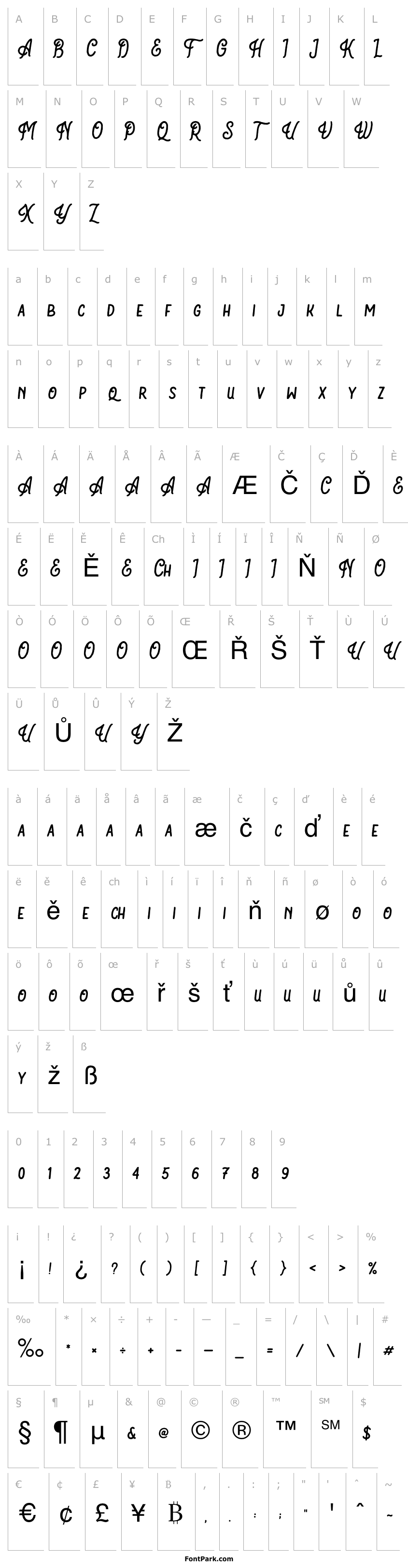 Overview BartondTypefaceRegularDemo