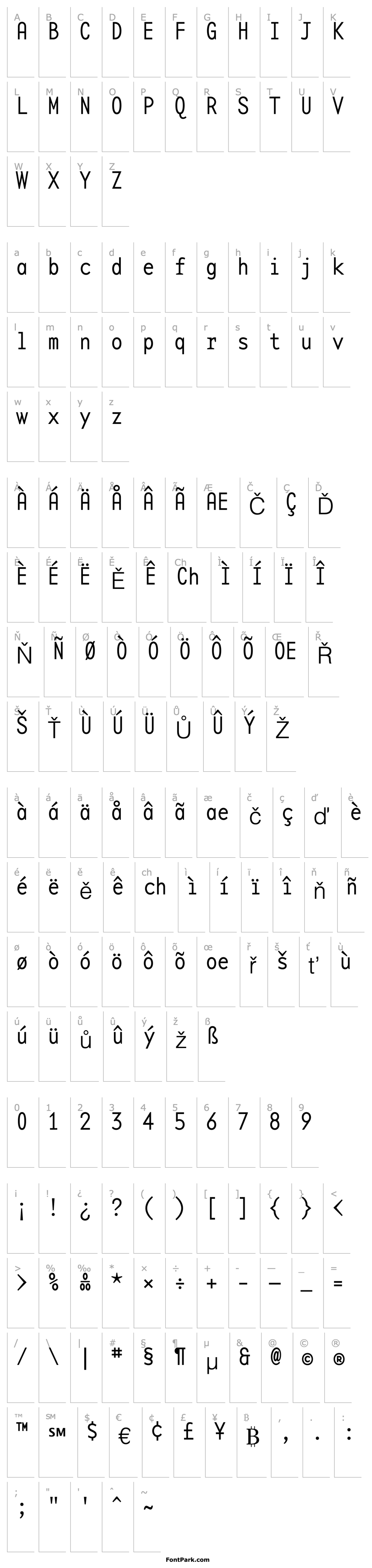 Přehled BaseMono-NarrowThin