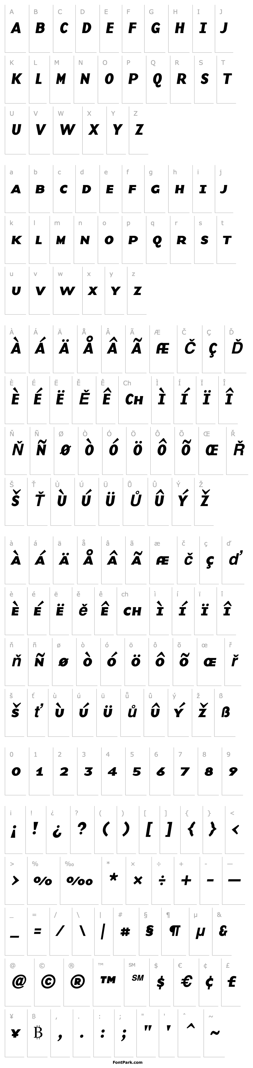 Overview BaseNineSmallCaps Bold Italic