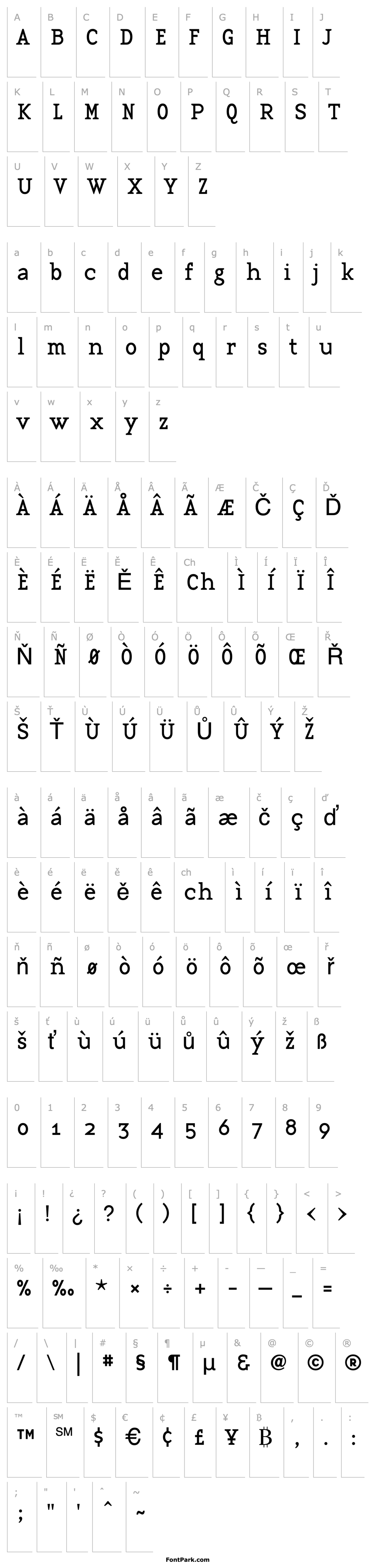 Přehled BaseTwelveSerif Regular