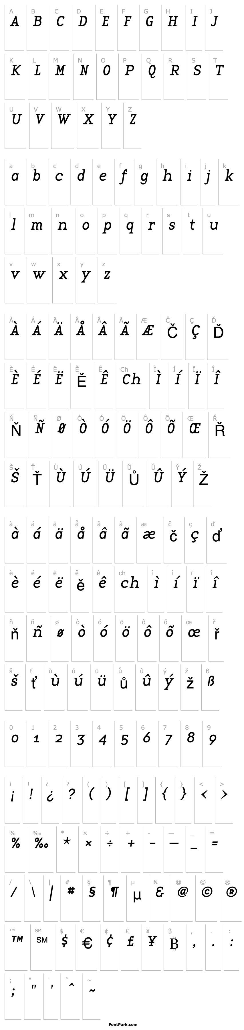 Overview BaseTwelveSerifI