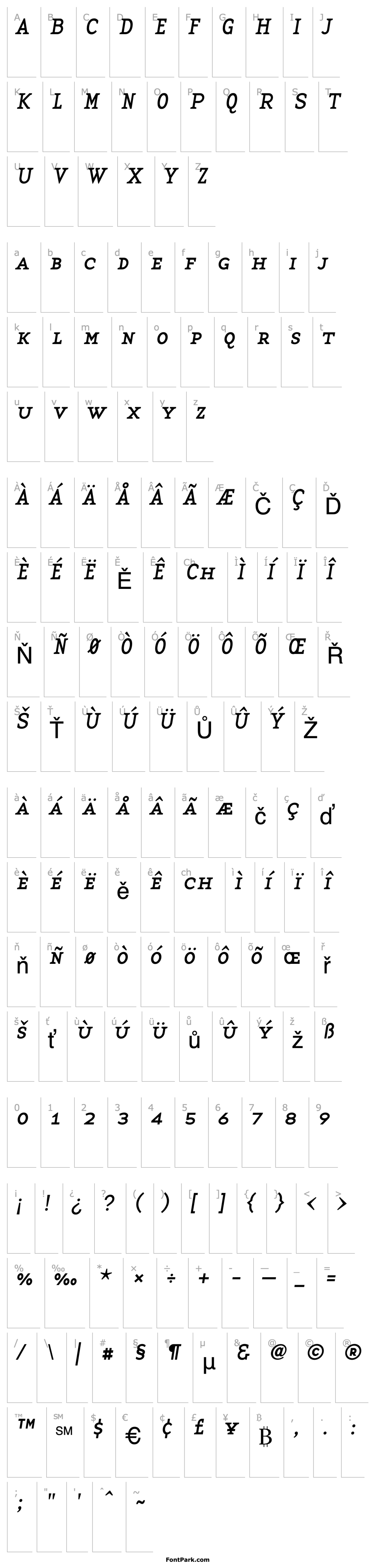 Přehled BaseTwelveSerifSCI