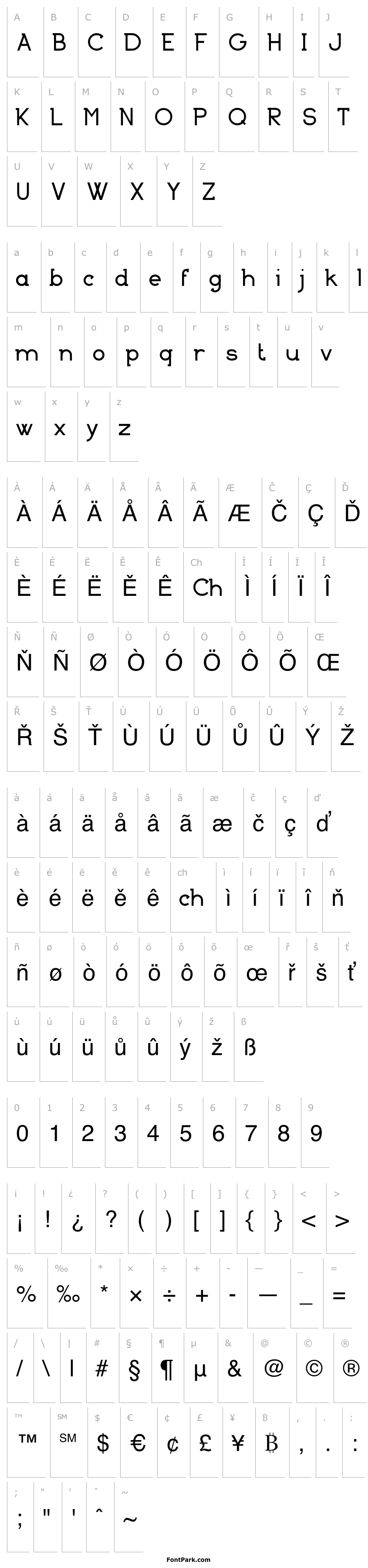 Přehled Basically Serif_FREE-version