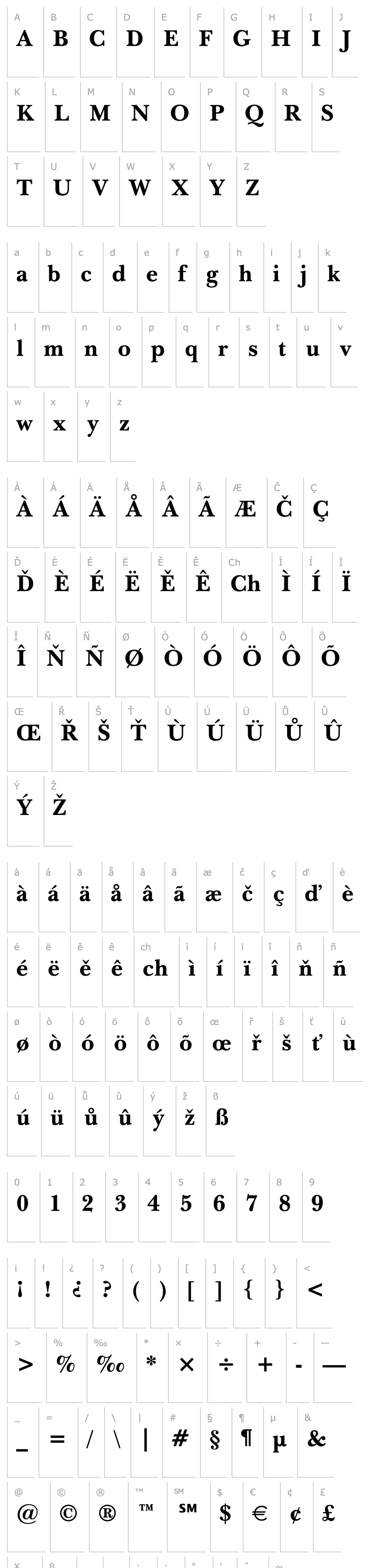 Overview Baskerville Bold Win95BT