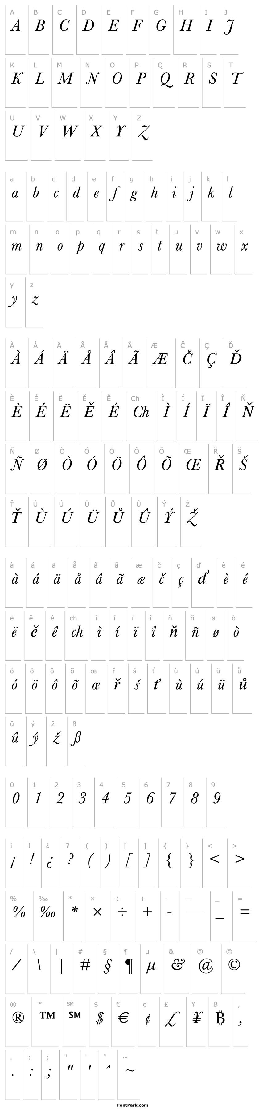 Overview Baskerville Italic