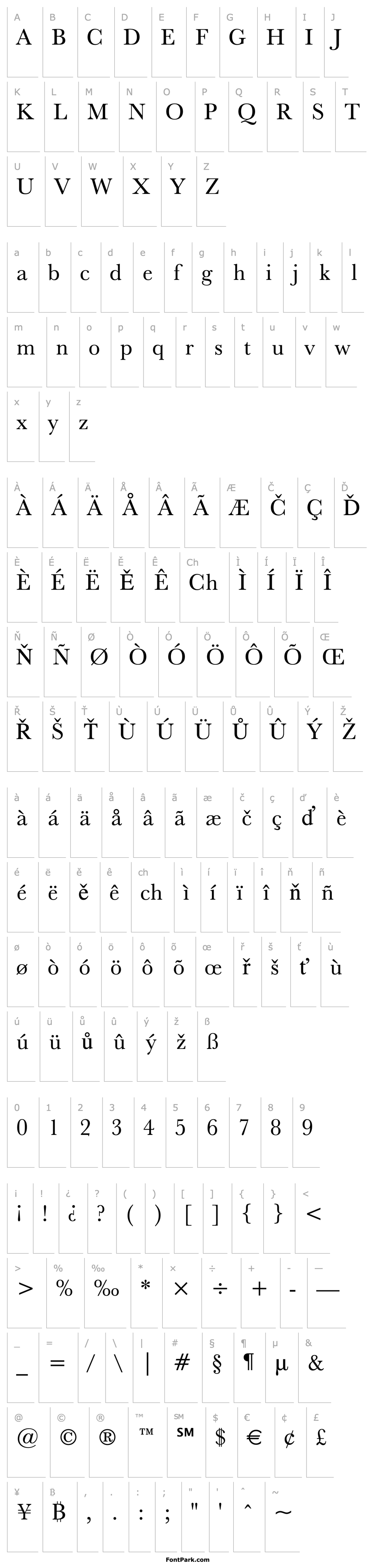 Overview Baskerville No.2 BT