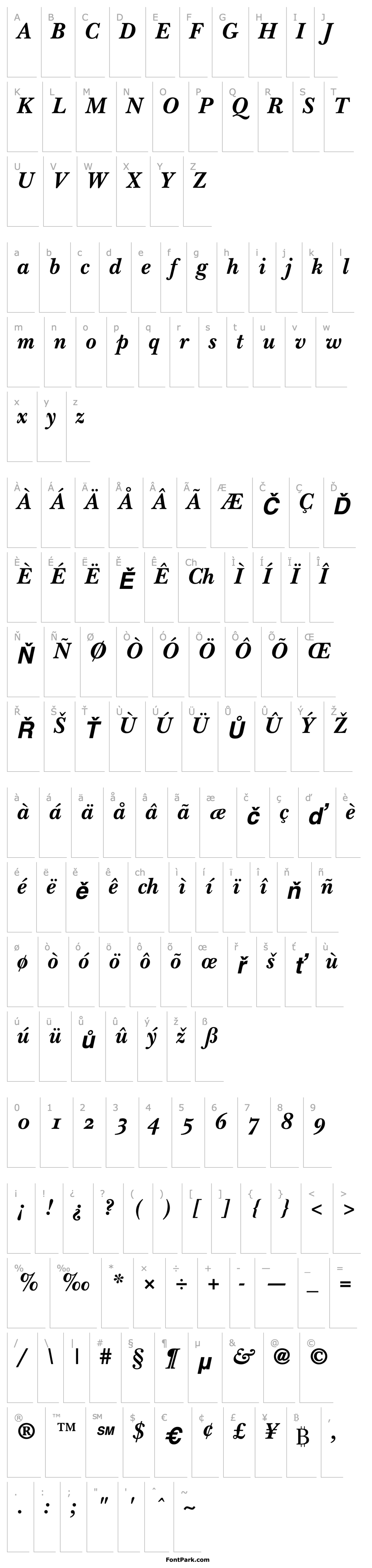 Overview Baskerville OldStyle SSi Bold