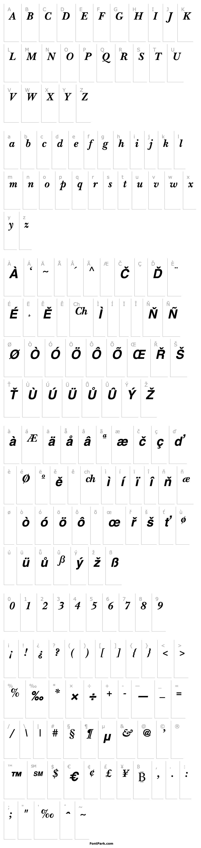 Overview Baskerville SSi Semi Bold Italic