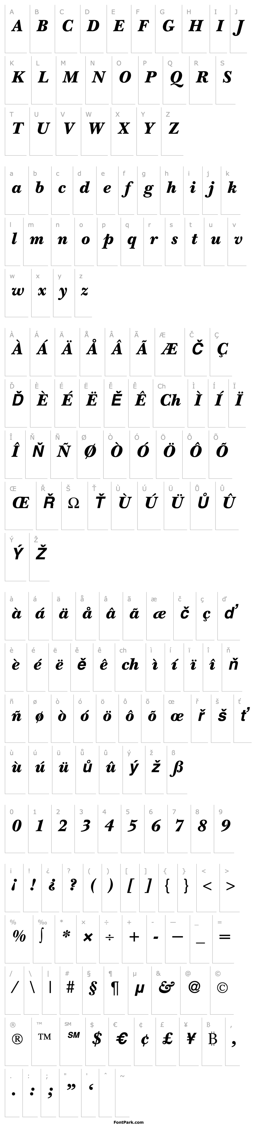 Overview BaskervilleNovaTwoBlack-RegularItalic