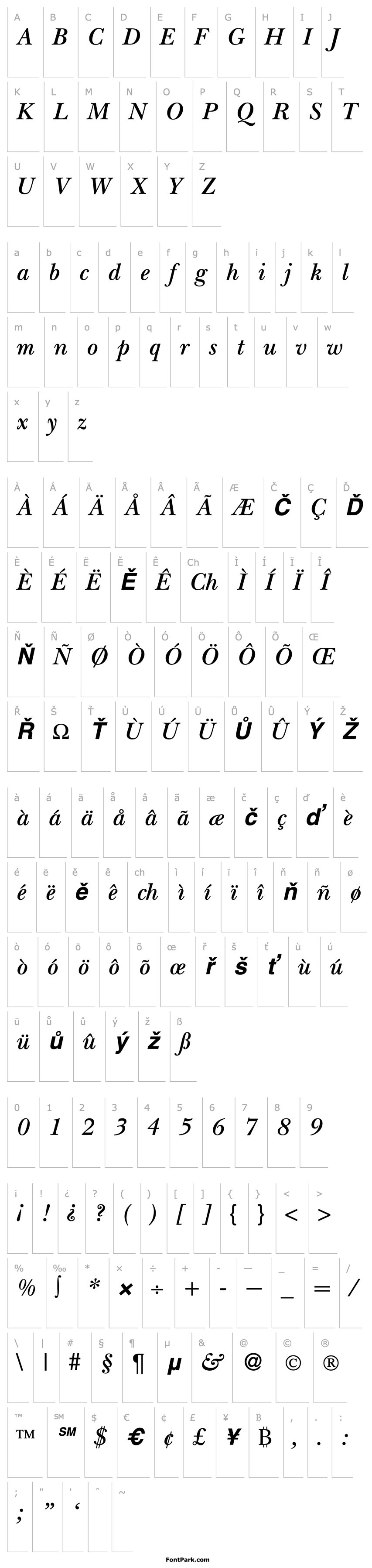 Overview BaskervilleNovaTwoDemi-RegularItalic