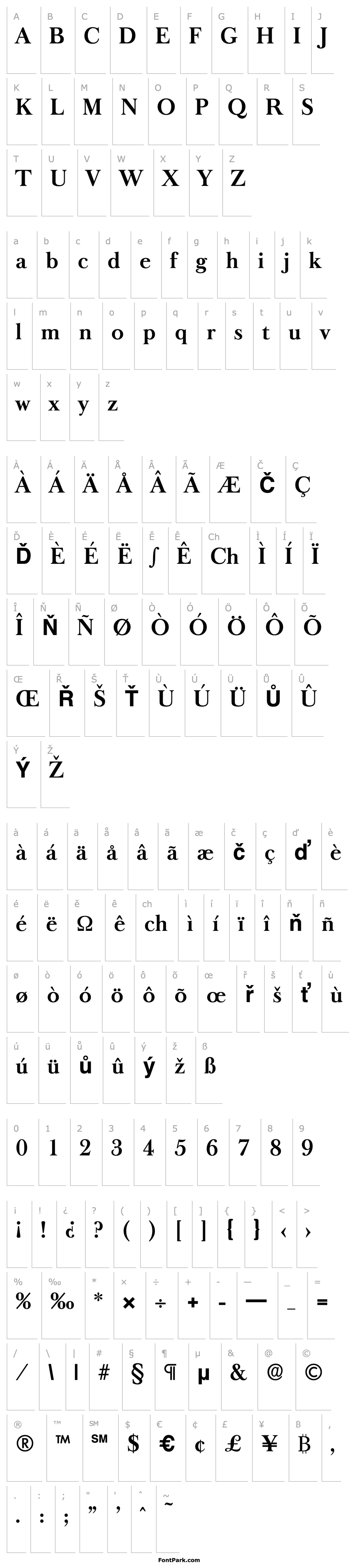 Overview BaskervilleOld-Serial-Bold