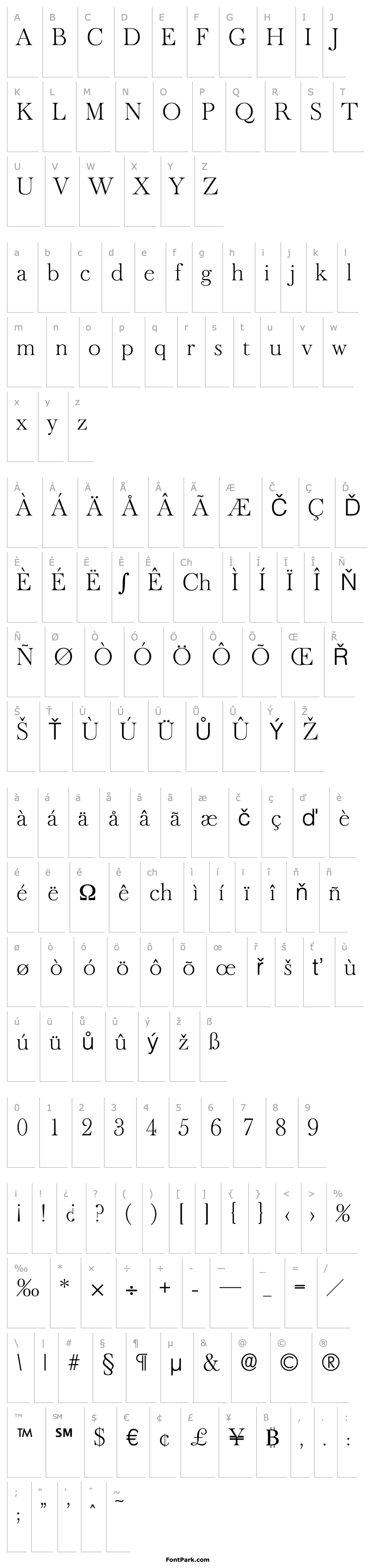 Overview BaskervilleOld-Serial-ExtraLight-Regular