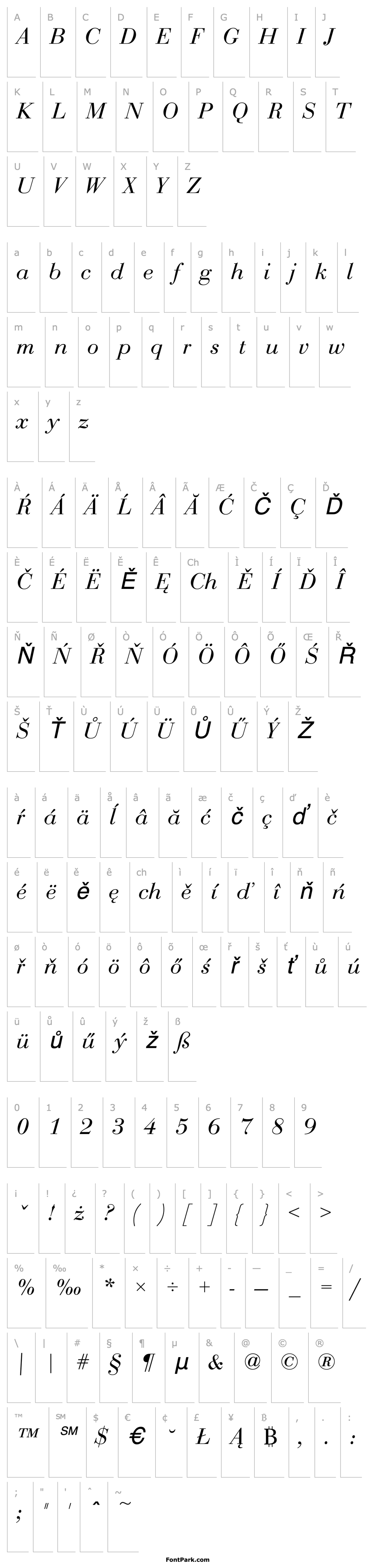 Overview BauerBodDEE Italic