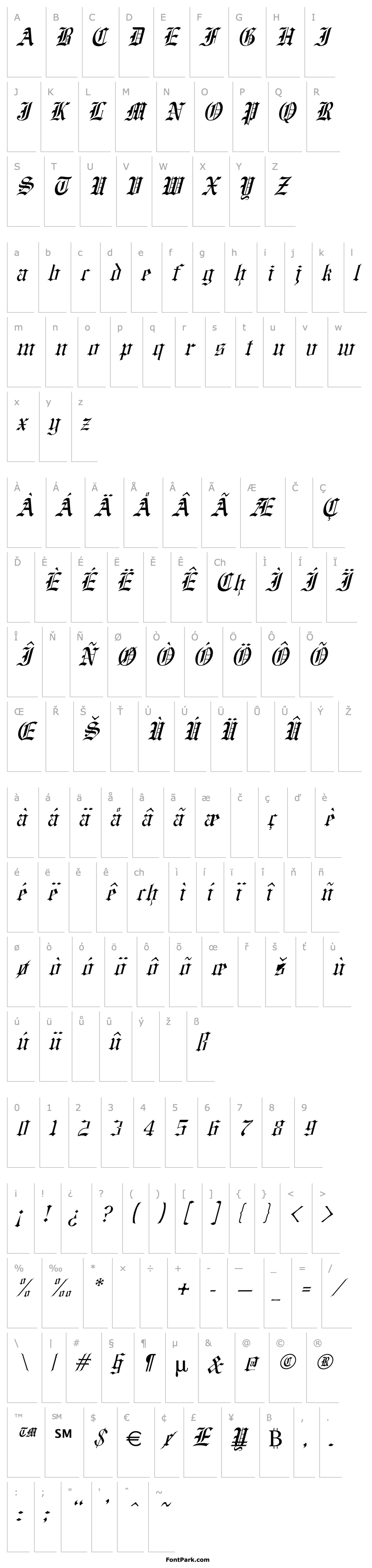 Přehled Baxter-Italic