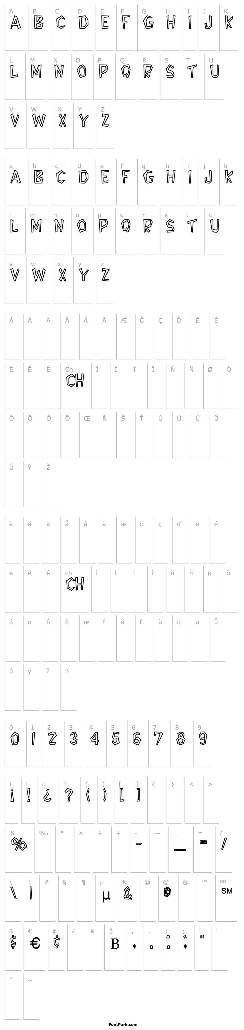 Přehled Bedrock-Light Hollow Bold