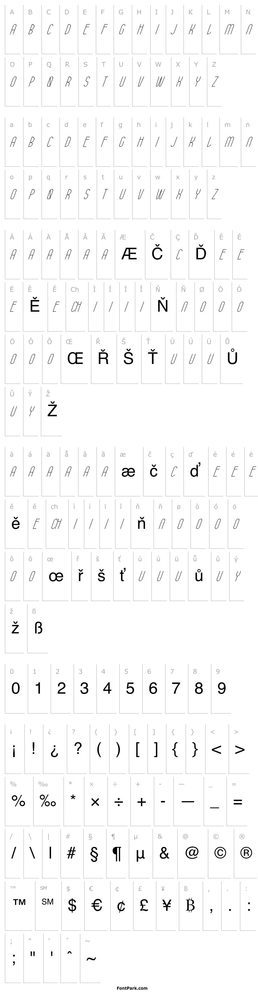 Overview Belithel Demo Light Italic