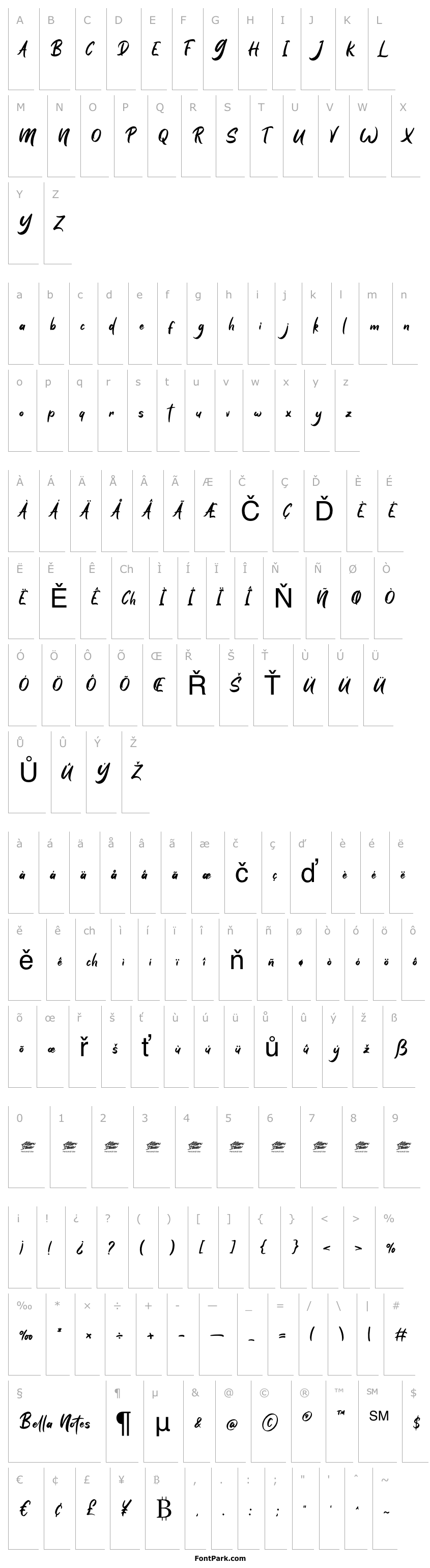 Overview Bella Notes - Personal Use