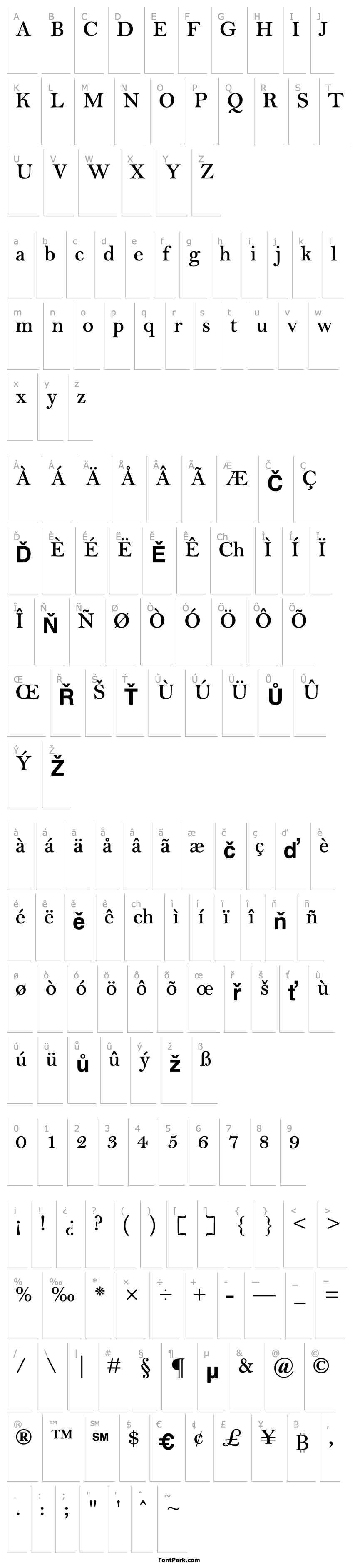 Overview BellMT-SemiBold