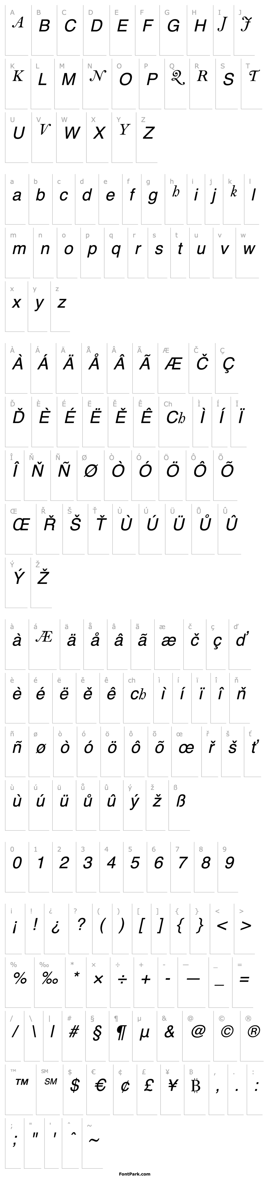 Overview BellMTAlt-Italic