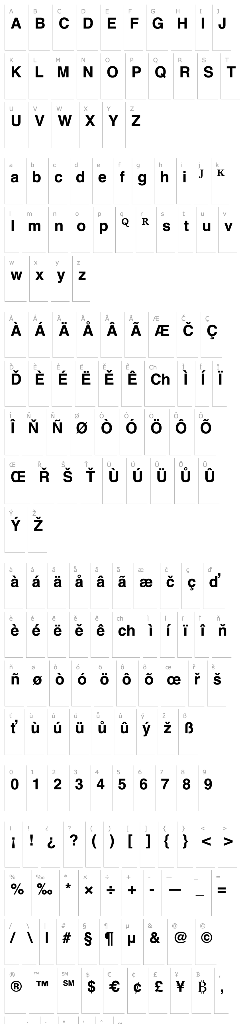 Overview BellMTExpertAlt-SemiBold