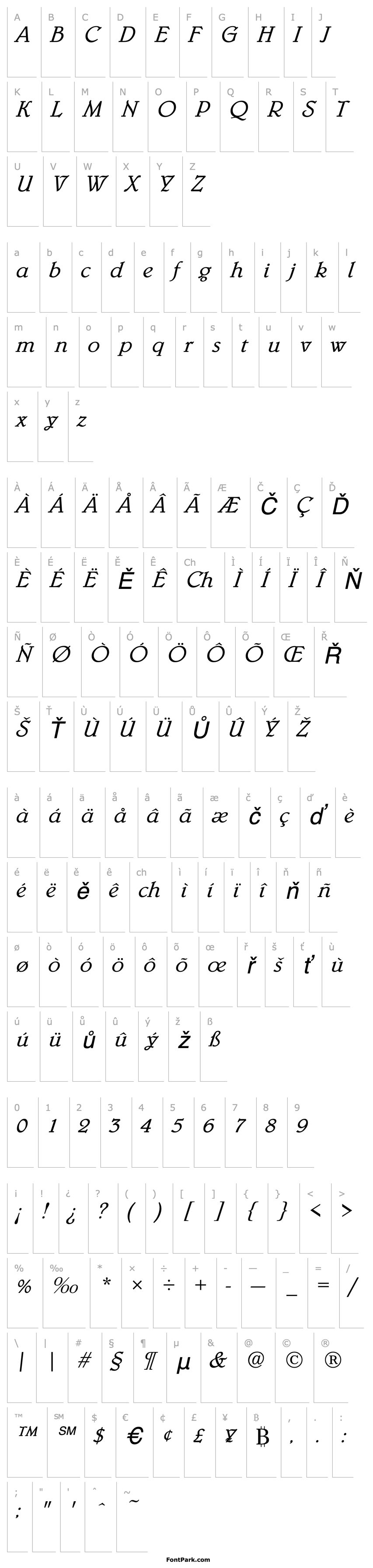 Overview Belwe Italic