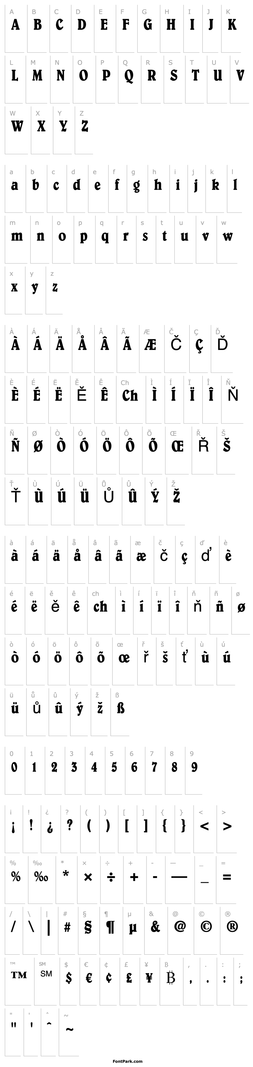 Overview Belwe LT Condensed