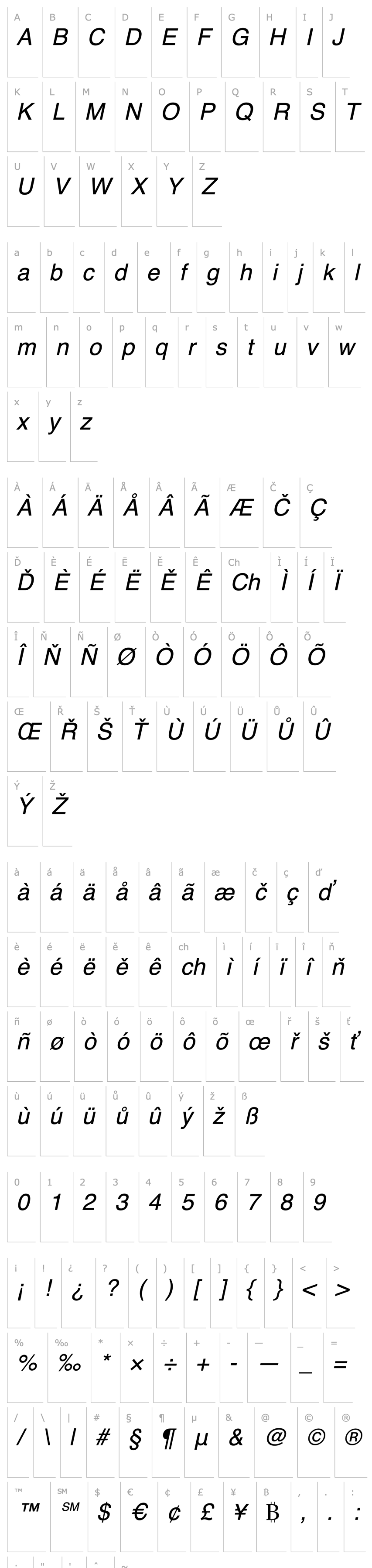 Přehled Bembo Alt Italic