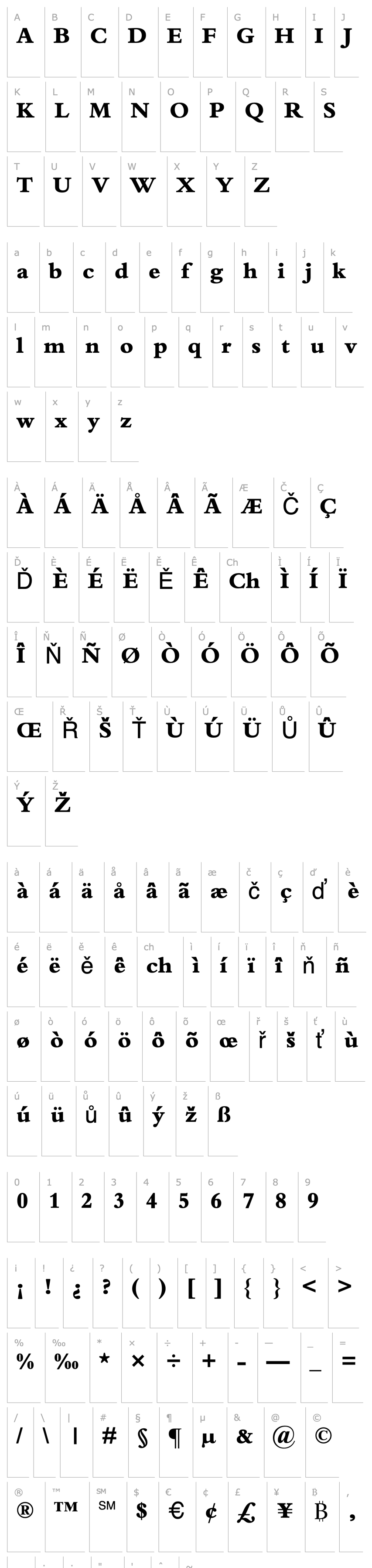 Overview Bembo ExtraBold