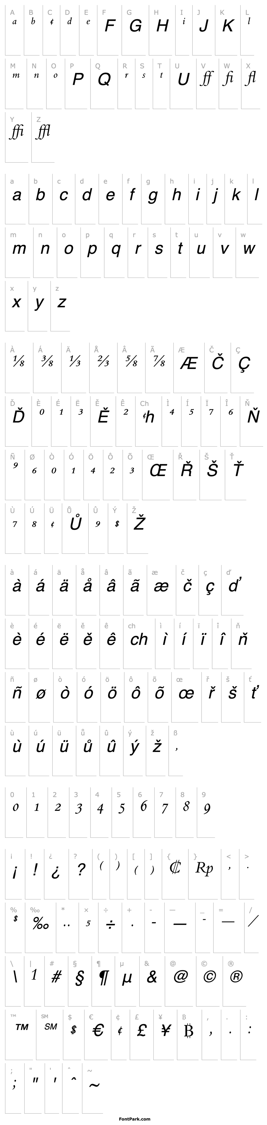 Přehled BemboExpert-Italic