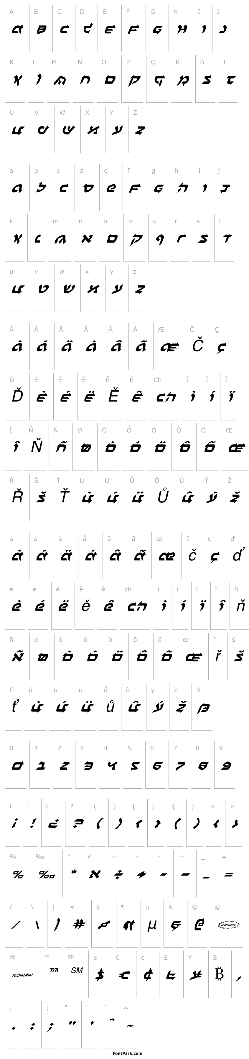 Přehled Ben-Zion Expanded Italic