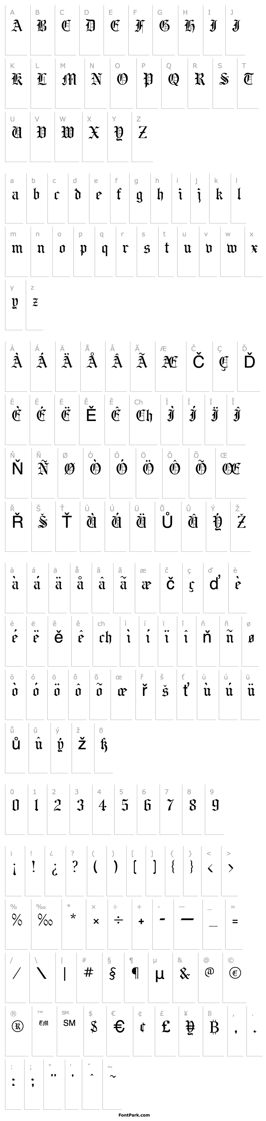 Overview BeneScriptine Regular