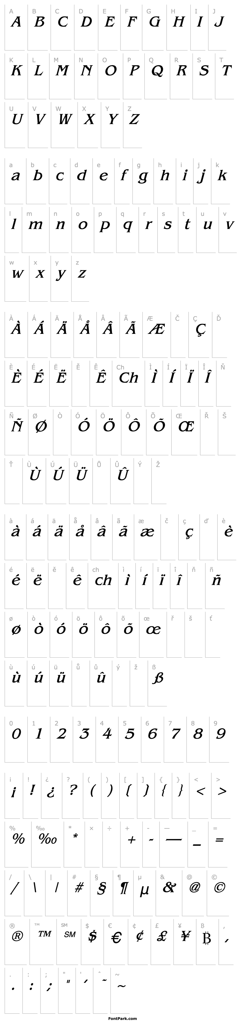 Přehled Benguiat Italic