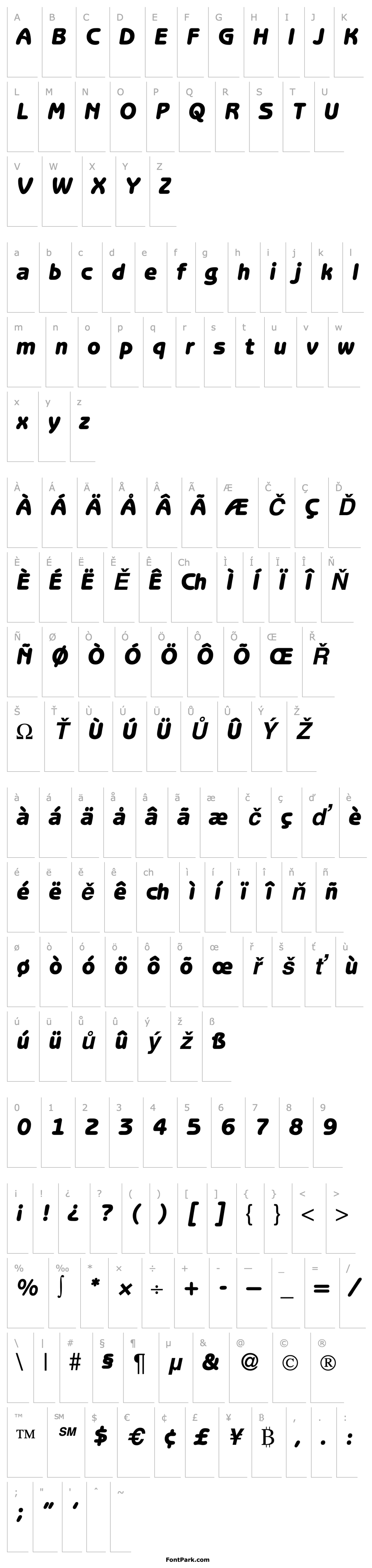 Přehled BenjaminSansHeavy-RegularItalic