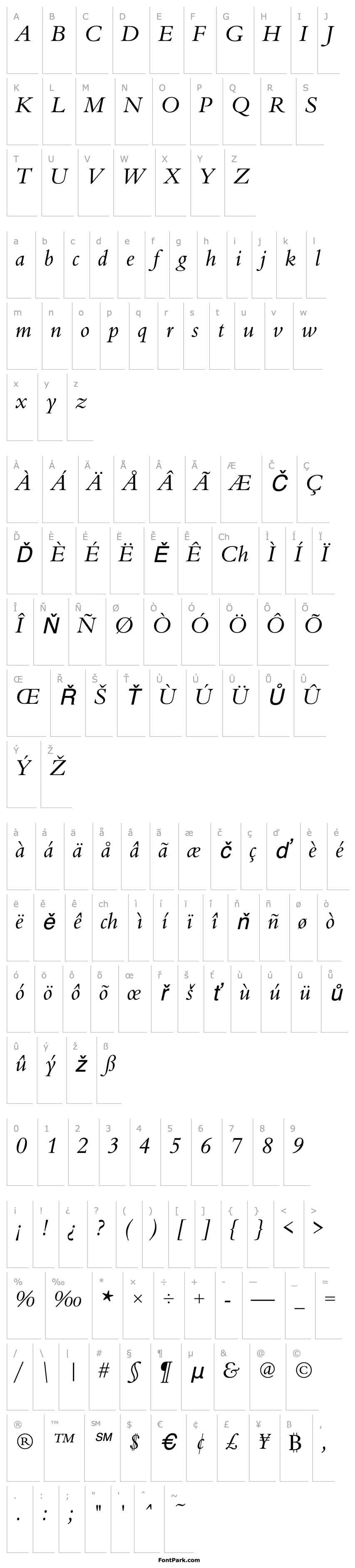 Overview Bergamo Italic