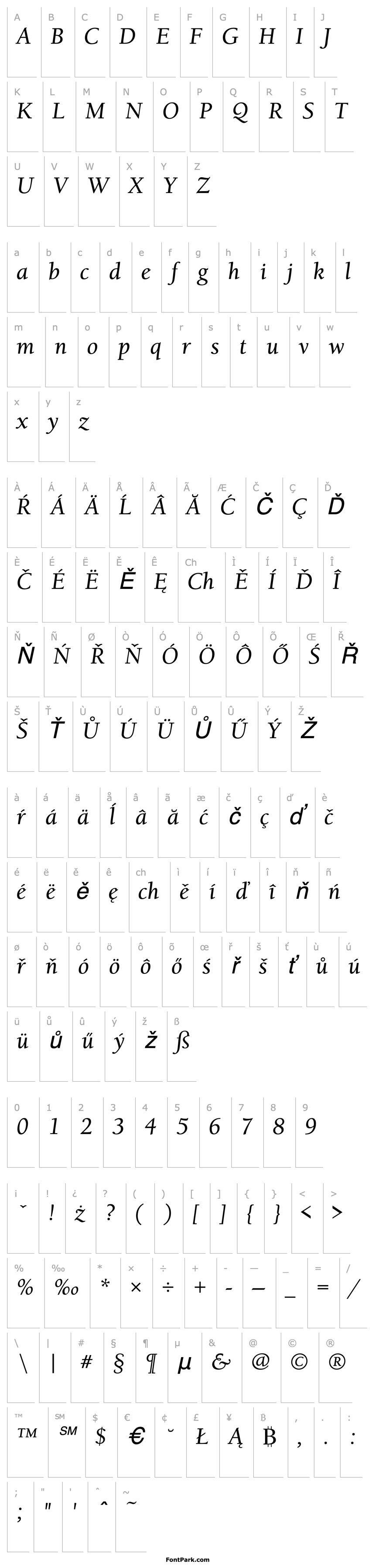 Overview BerkeleyOldStyItcTEEMed Italic