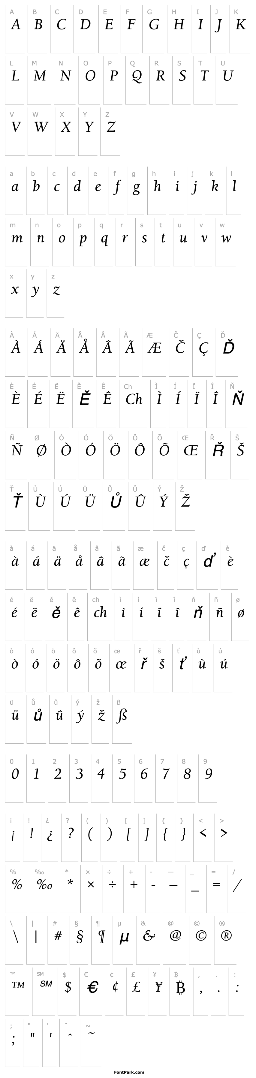 Overview BerkeleyOldStyItcTMed Italic