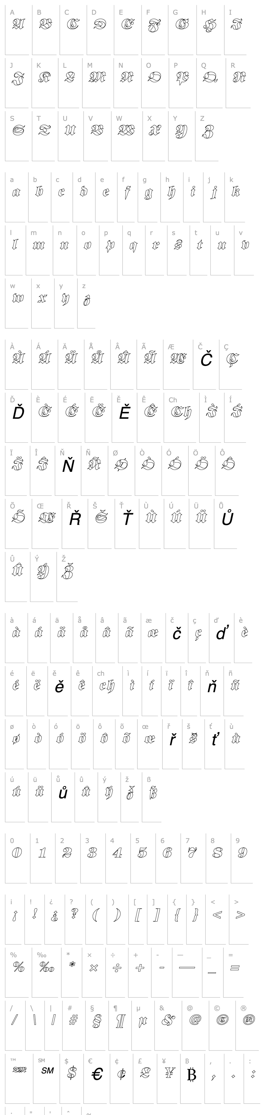 Overview BerlinerOutline Italic