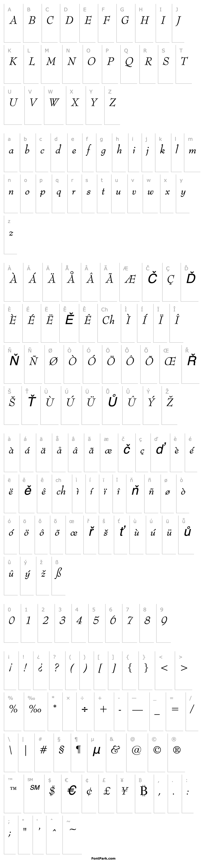 Overview Bernadette Italic