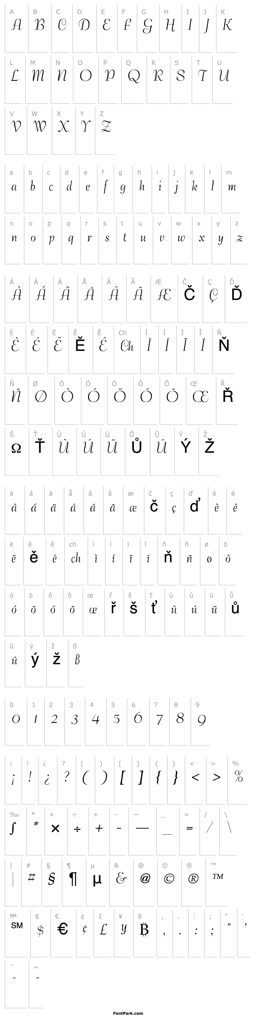 Overview BernhardElegant-Regular