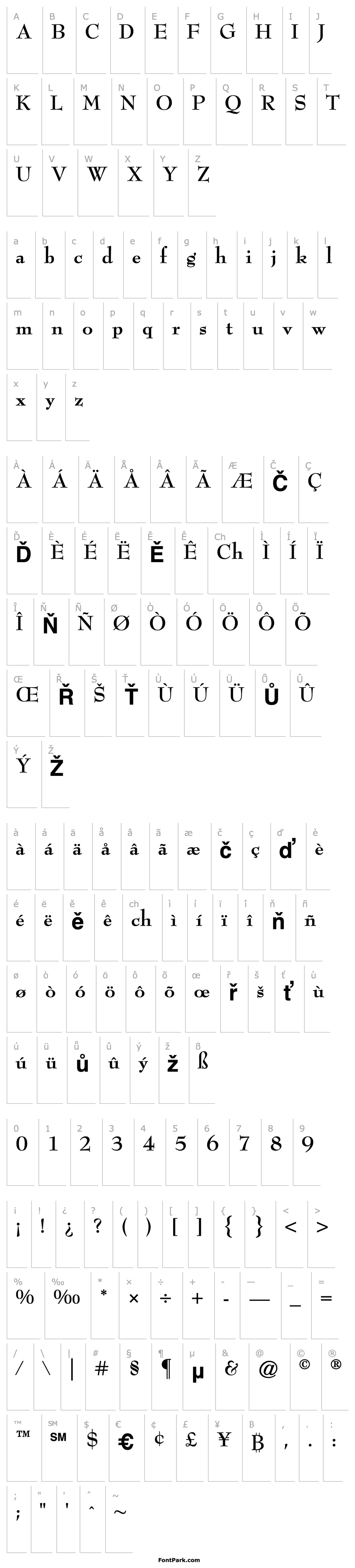 Přehled BernhardModern-Bold