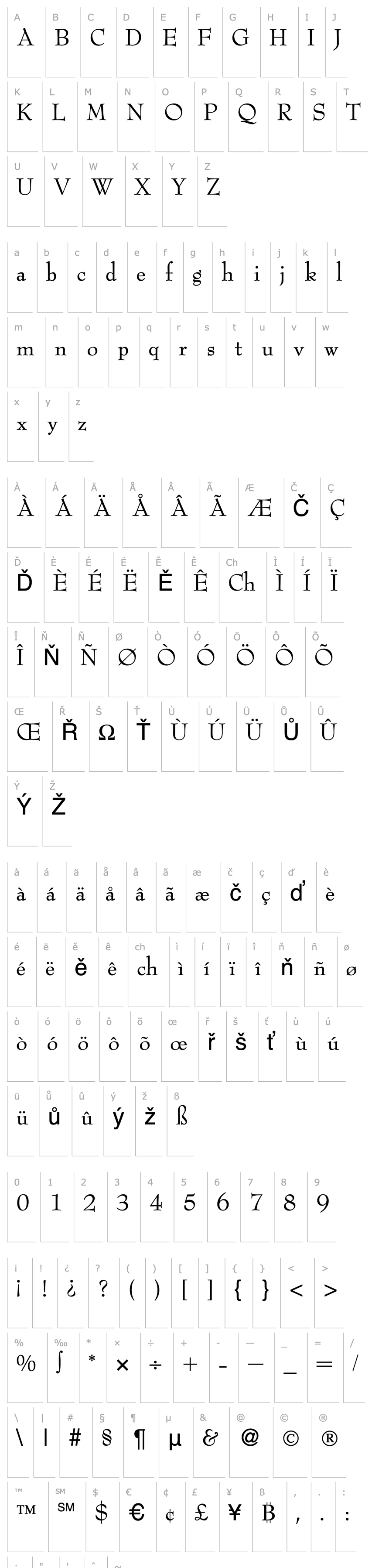 Přehled BernhardModern-Regular