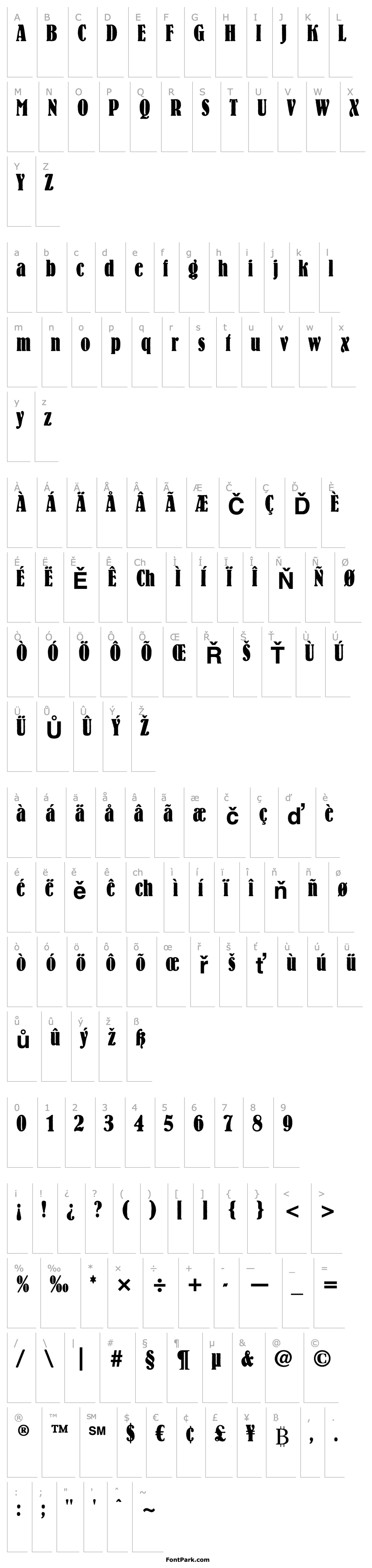 Overview BernhardStd-BoldCondensed