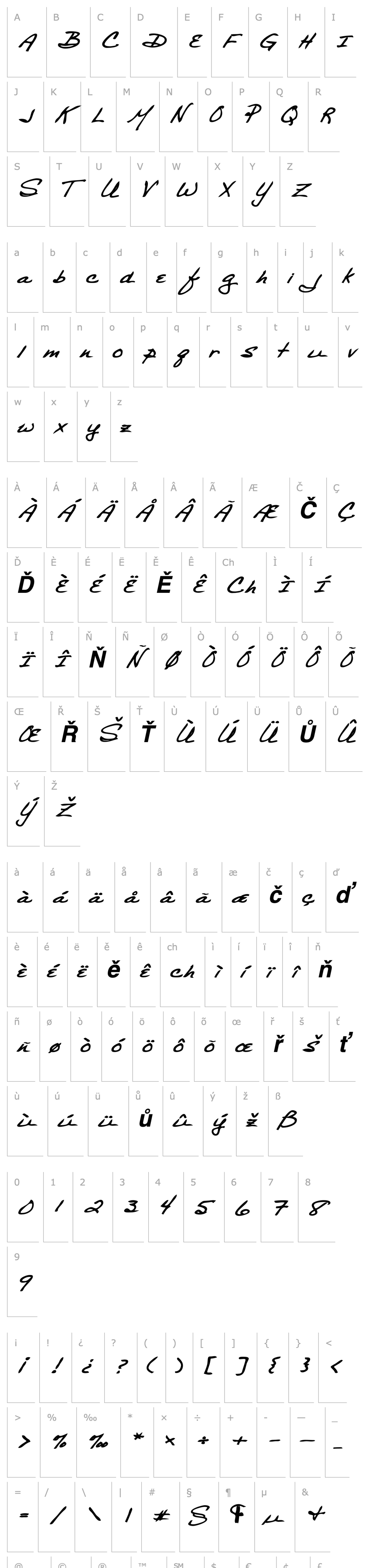 Overview BethanysHand Bold Italic