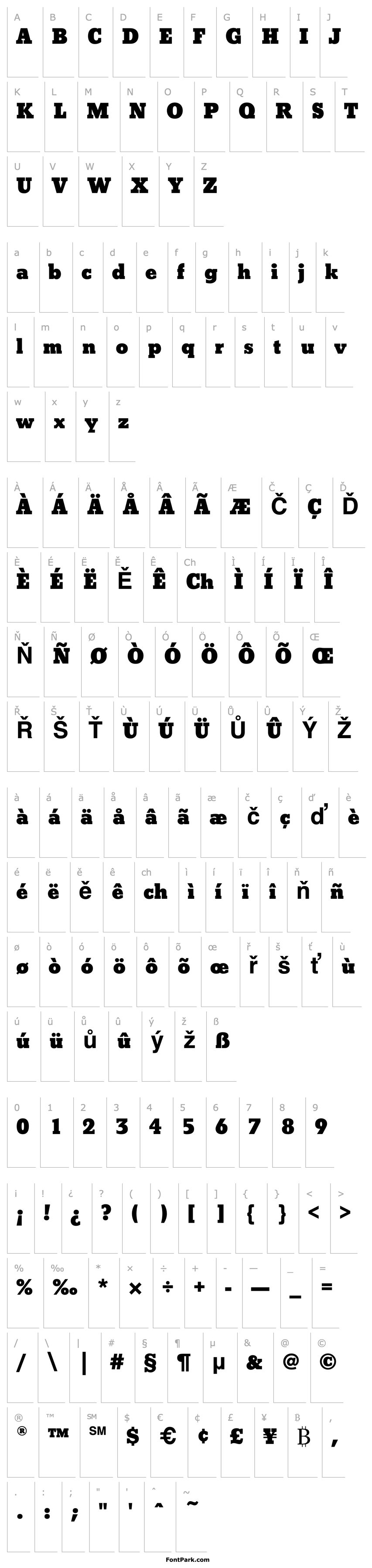 Overview BetonEF-ExtraBold