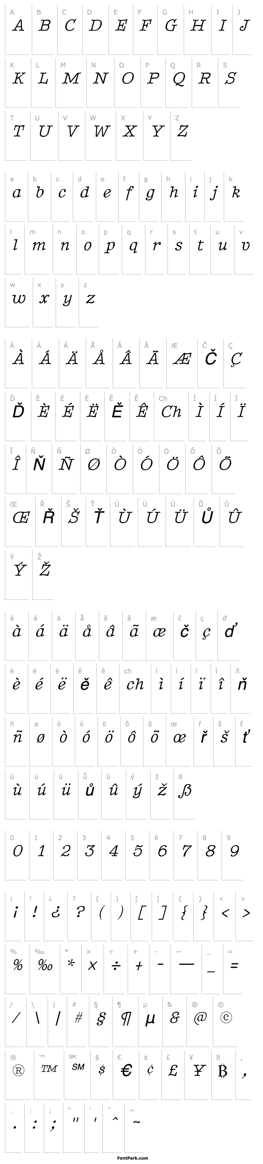 Overview BetterTypeRight Italic